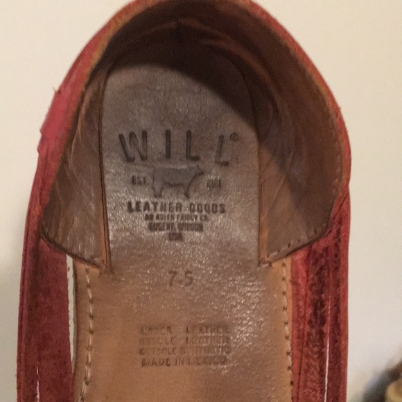 Red leather slides - Picture 6 of 6